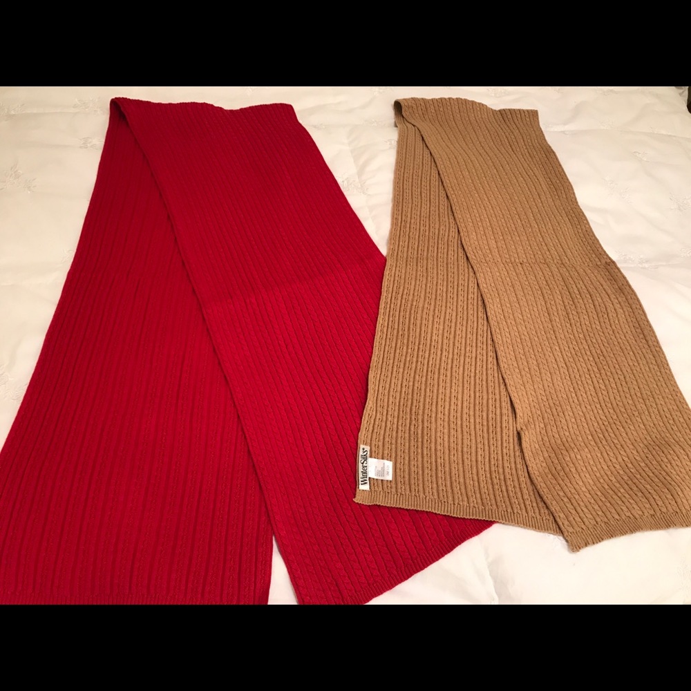 2 new cotton silk scarves